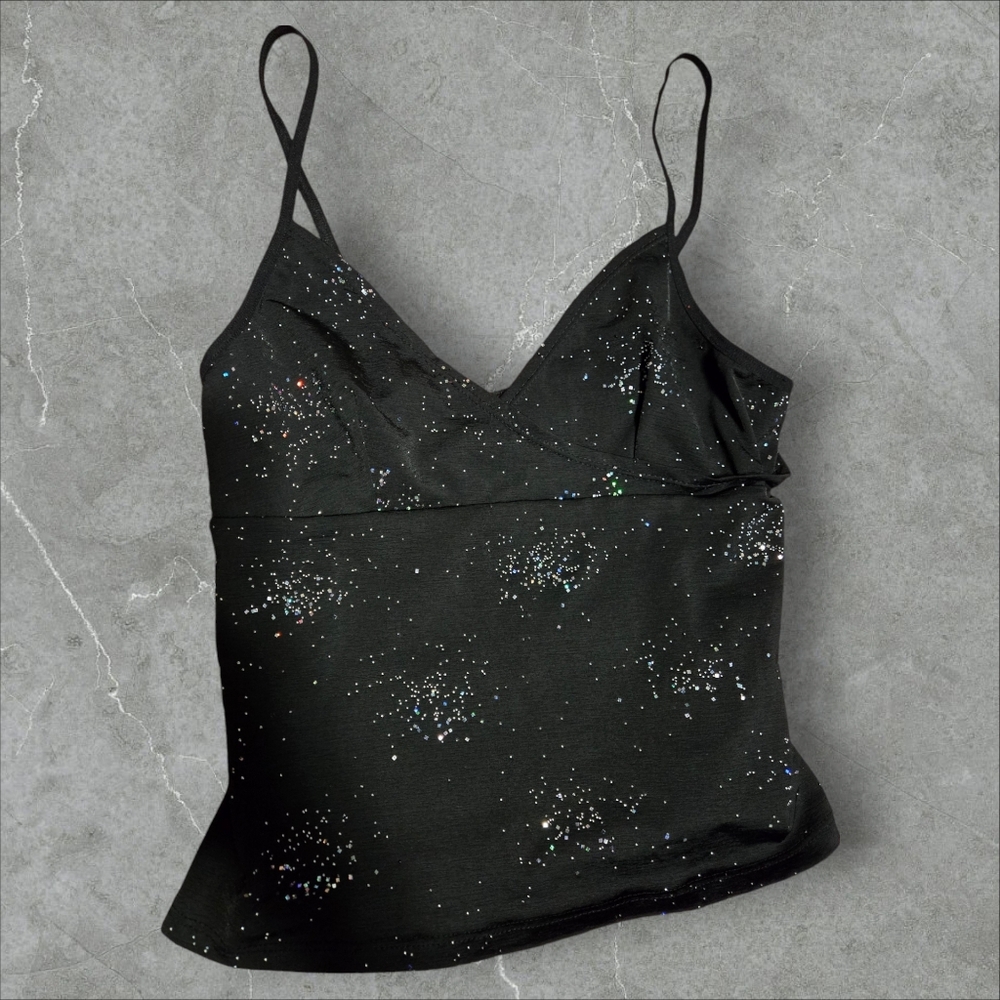 3/$35 Glitter Satin Crop Top